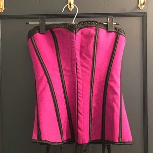 NWT Dreamgirl Corset & Sheer Thigh High Stockings